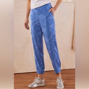 Soft Surroundings Tropical Blue‎ Go Lively CargoPants- Size XL